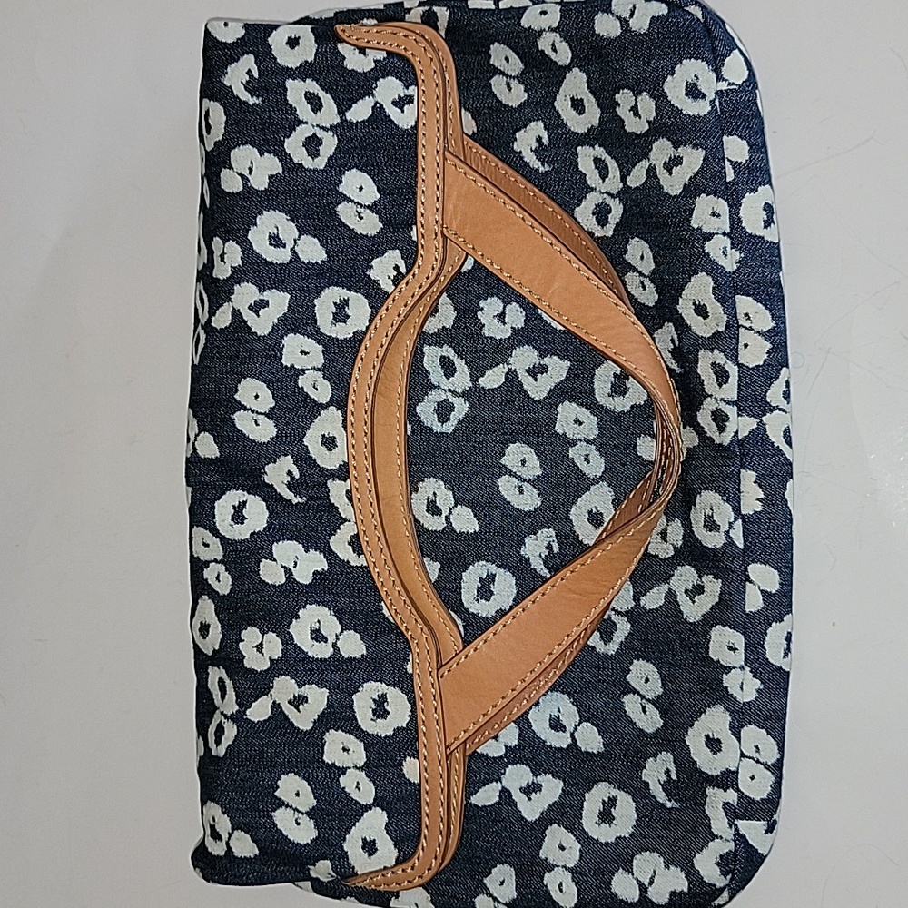 FOSSIL ERIN BLUE DENIUM CHEETAH PRINT CROSSBODY/SHOULDER BAG - Picture 5 of 16